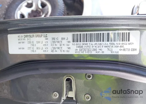 2012 Ram 2500 Slt из США, поврежденный, VIN 3C6TD5DT3CG112902